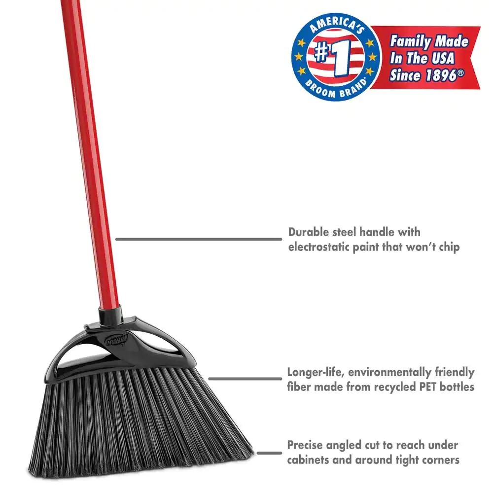11 in. Indoor/Outdoor Angle Broom – Versatile Cleaning Tool
