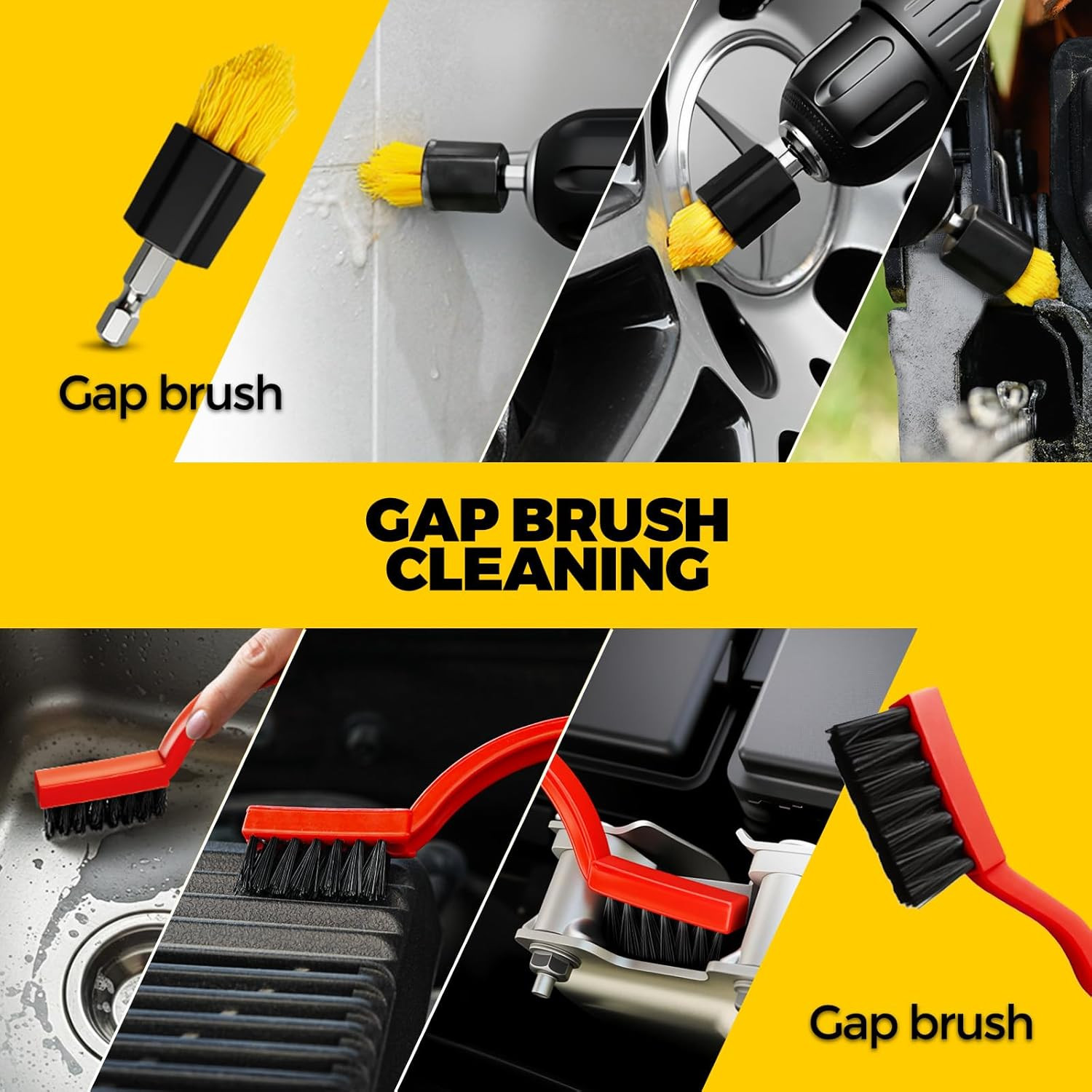 22Pack Drill Brush Attachments Set,Scrub Pads & Sponge, Buffing Pads,Power Scrub