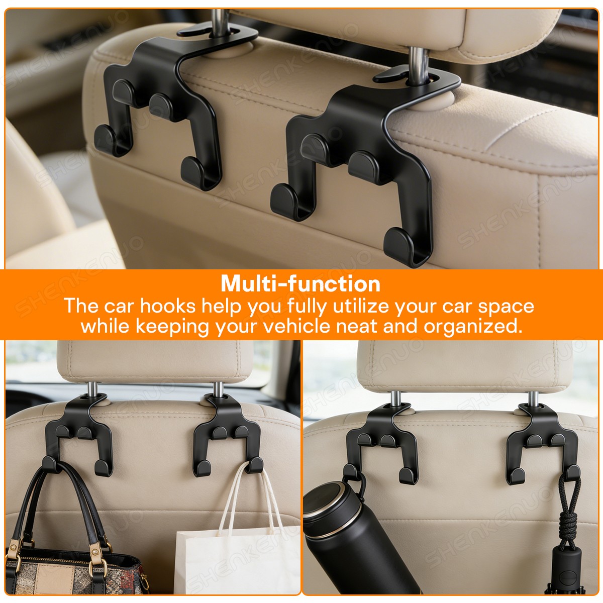 2pcs Bag Holder Car Seat Back Hook Hanger Interior Accessories for Mercedes Benz