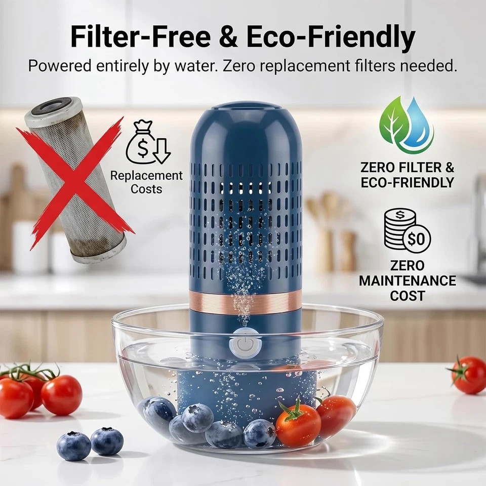 Pure Pod Vegetable Cleaner – Wireless Rechargeable Fruit and Produce Washing Mac
