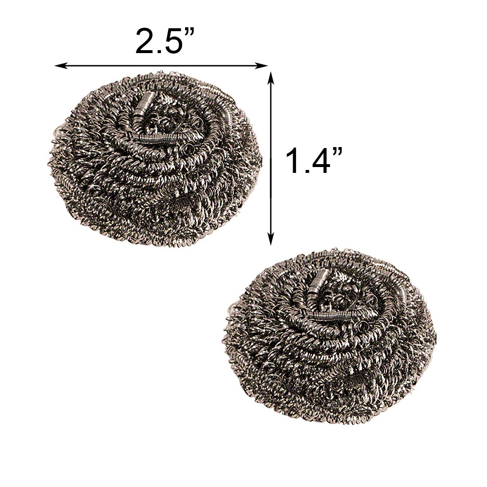 2 To 12 PC Kitchen Powerful Cleaning Sponges Scouring Pad Steel Wool Scrubbers