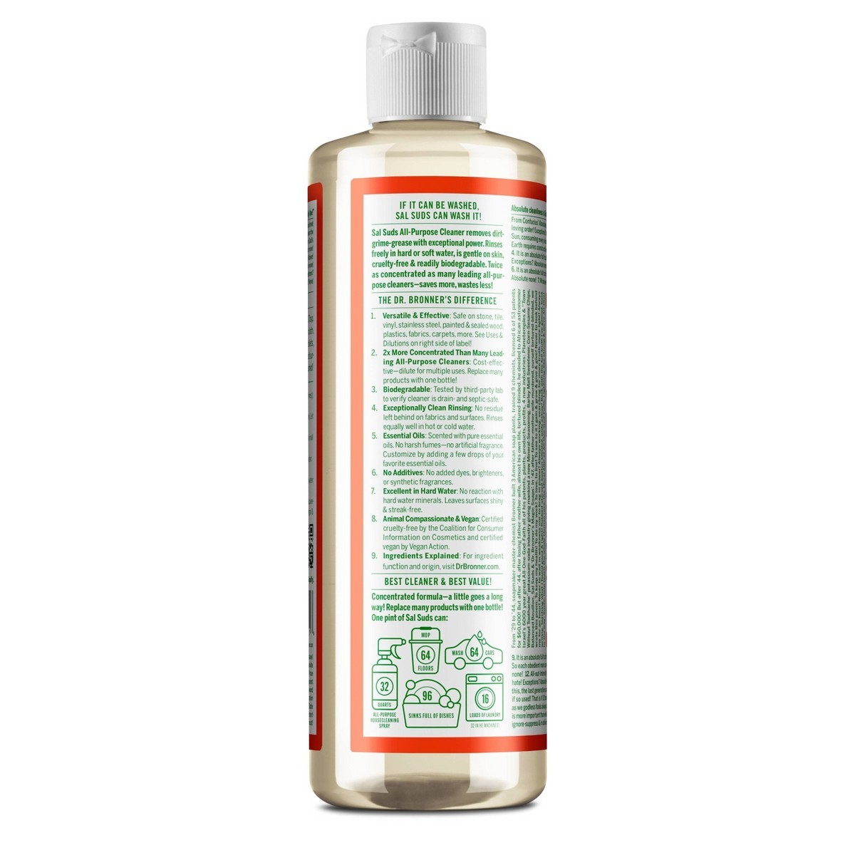 Dr. Bronner’s Siberian Fir & Spruce Sal Suds Biodegradable Cleaner – 16 fl oz