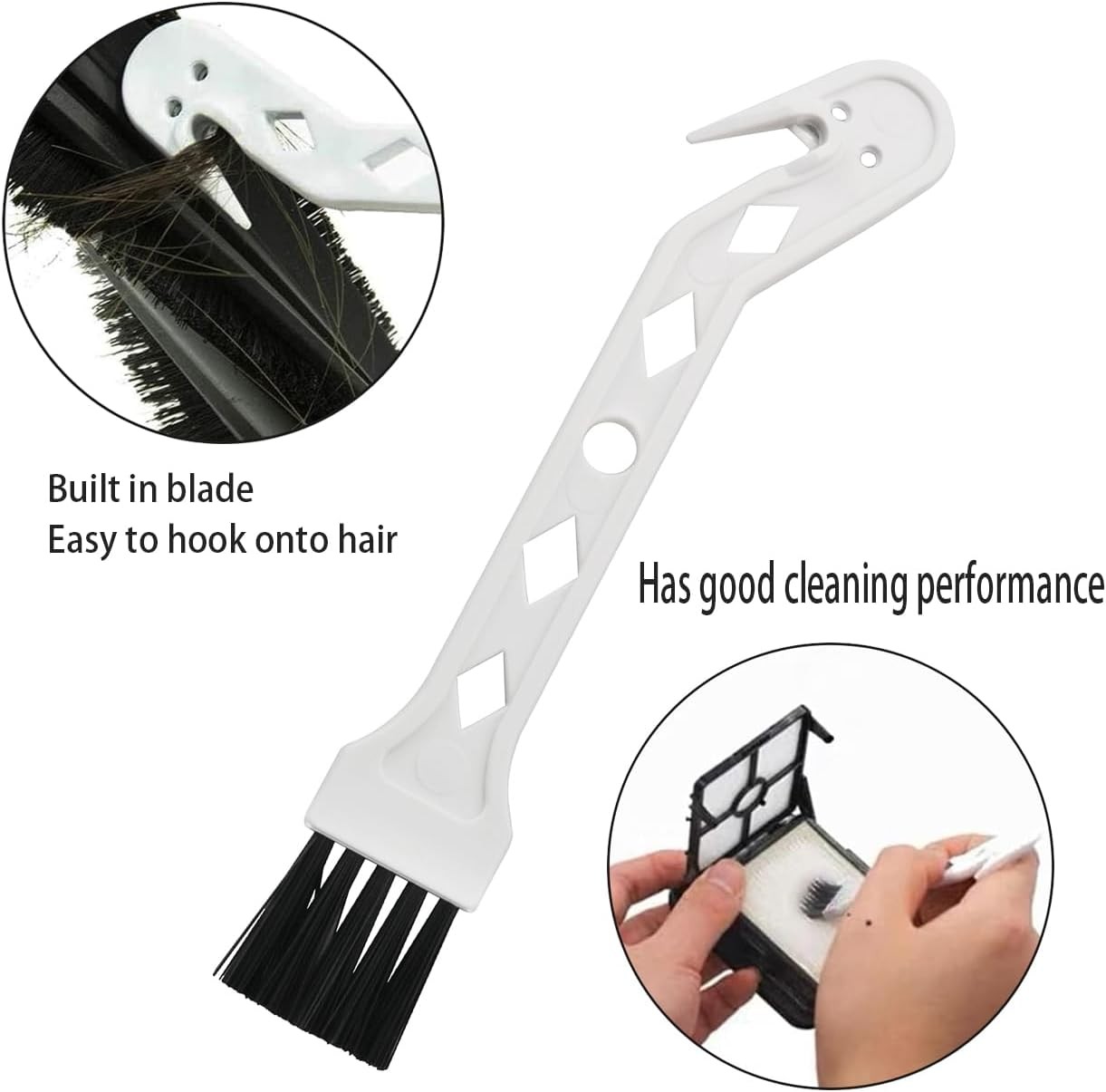 2PCS Multifunctional Cleaning Brush Handheld Vacuum Cleaner 5.3×0.7×0.75 inches