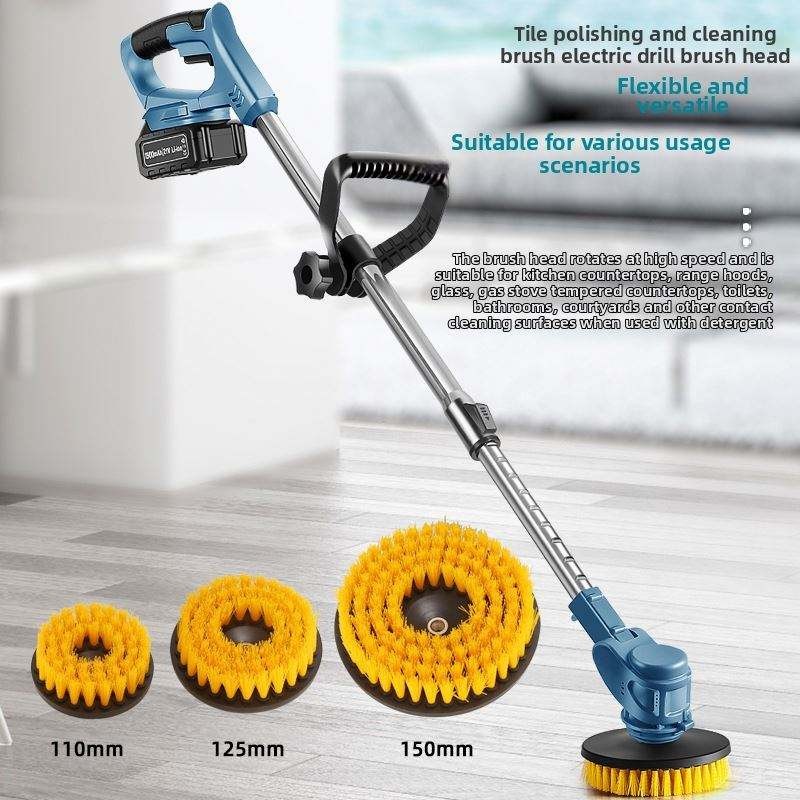 Electric Spin Scrubber, Cordless Cleaning Scrubber for Home, 3 Replaceable Heads