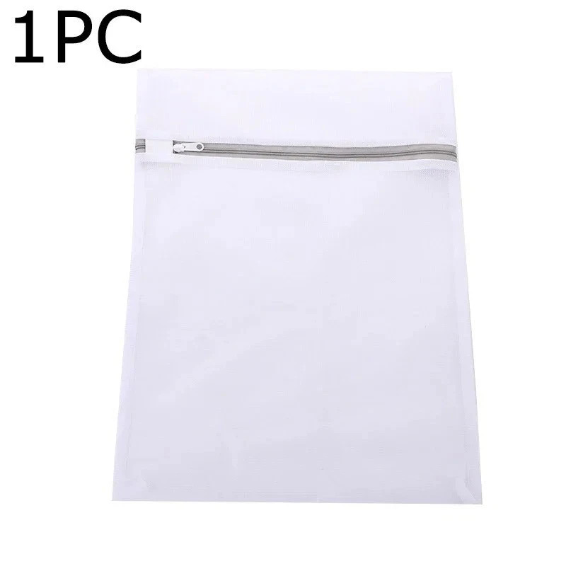 Mesh Laundry Bags for Delicates with Non Rust Zipper- White Laundry Bag