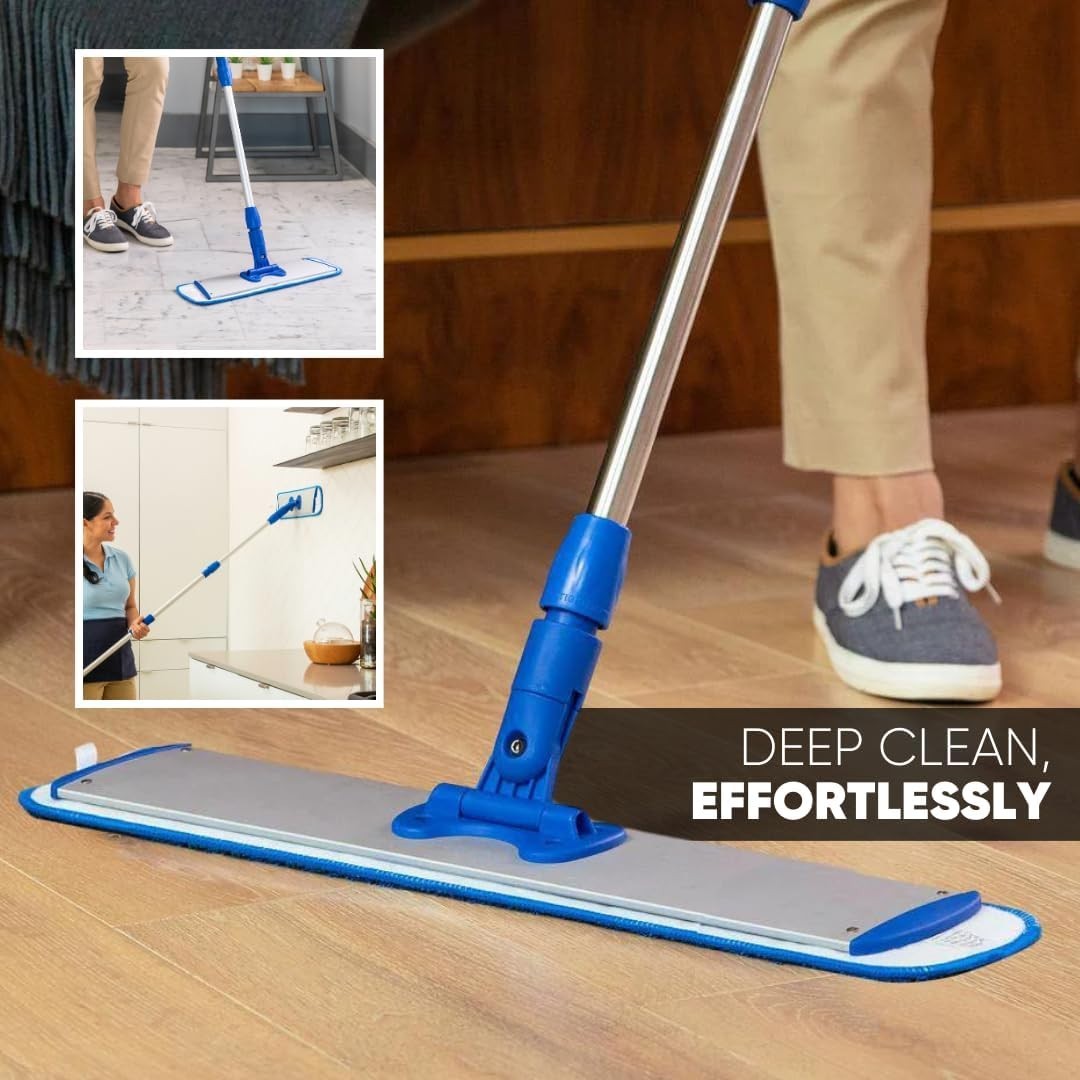 18 Pack 36″ Microfiber Flat Mop Pads – Machine Washable