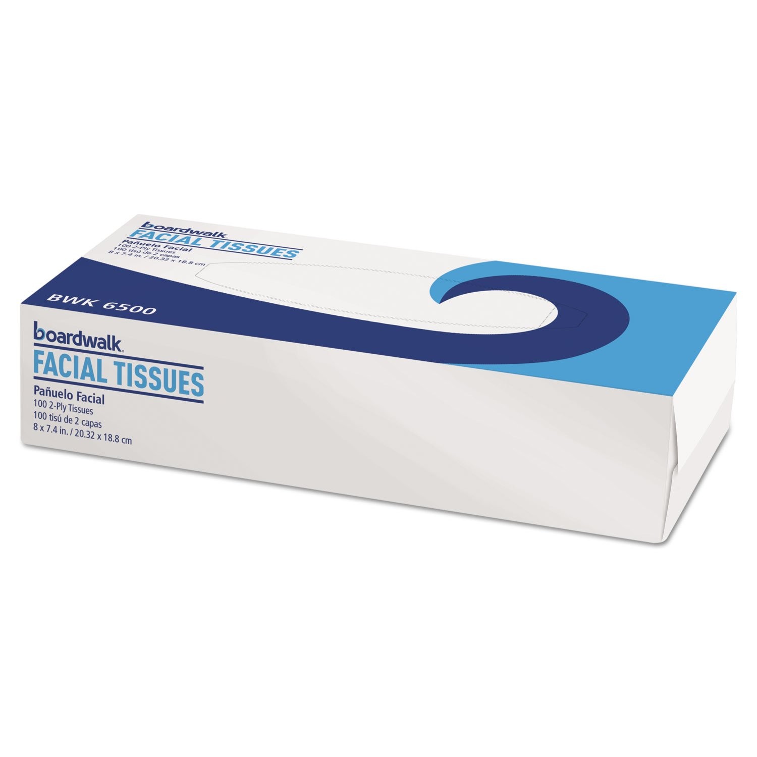 Boardwalk BWK6500 Facial Tissue Flat Box 100 Sheets (Case of 30 Boxes)
