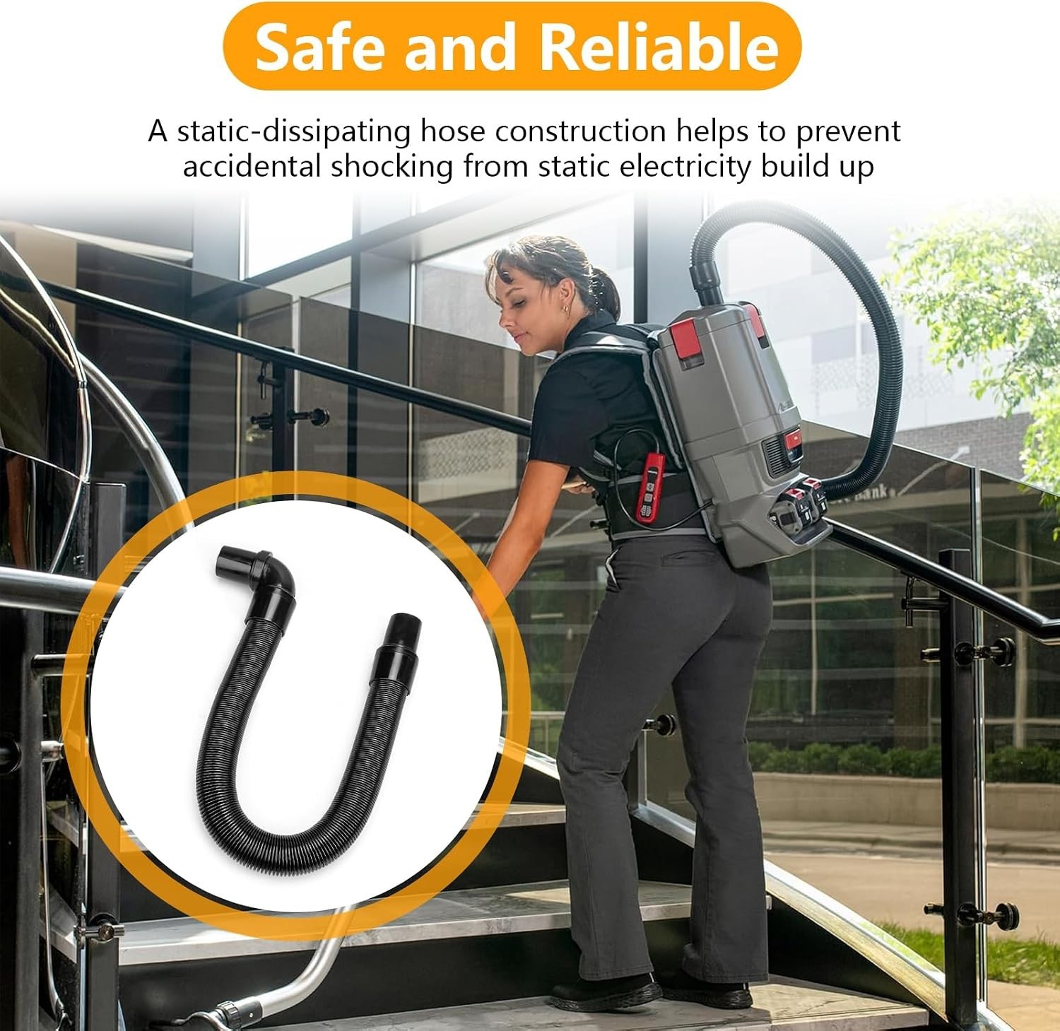 High-Performance Adjustable Vacuum Hose – Fits ProTeam Super Coach & Others