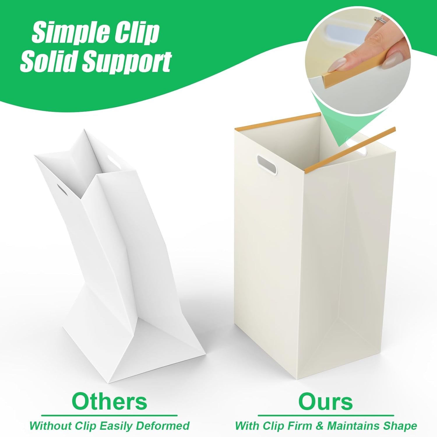 30 Gallon Disposable Trash Cans with Built-in Handles, 4 Pack Extra Large