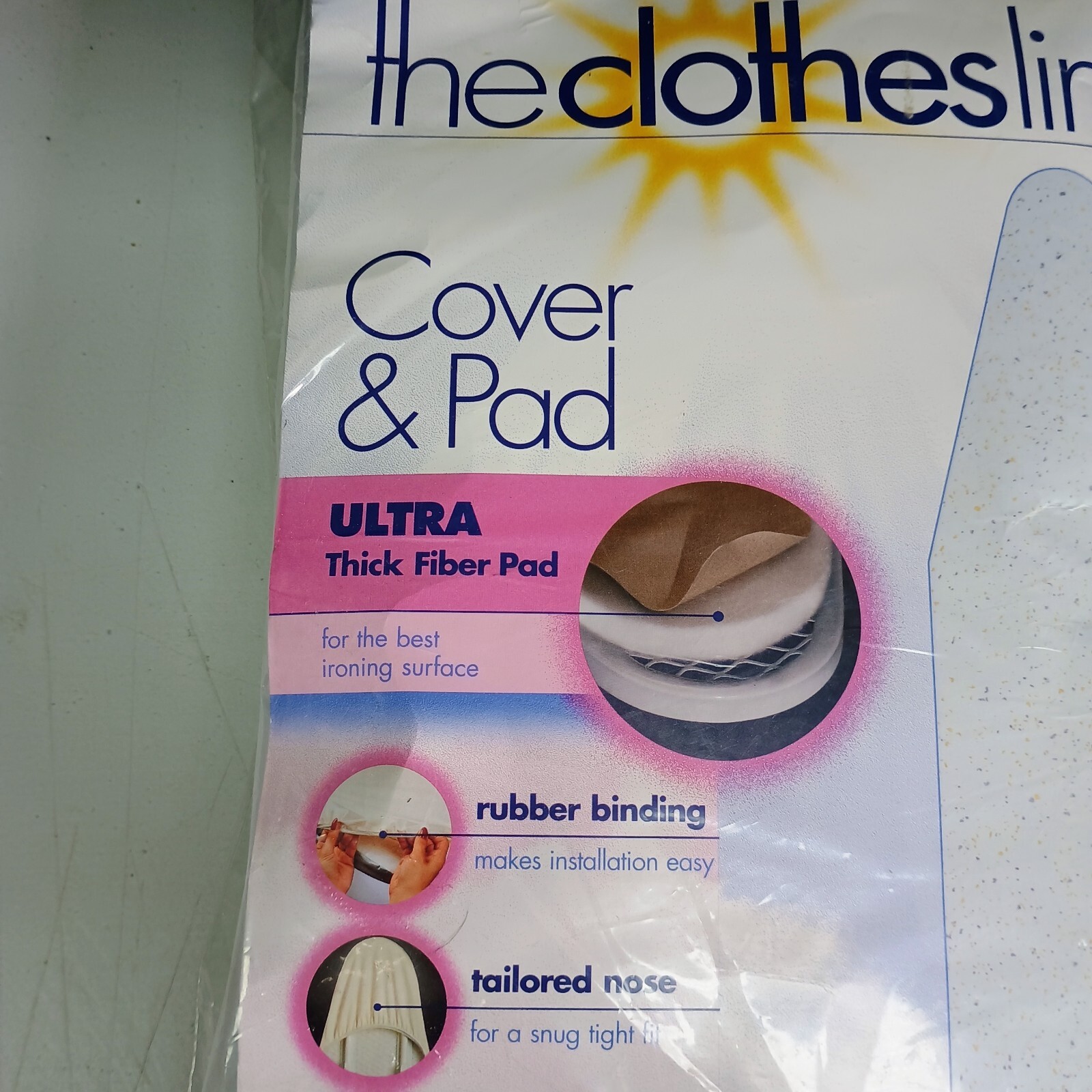 The Clothes Line One Piece Ironing Board Cover & Pad New Sealed