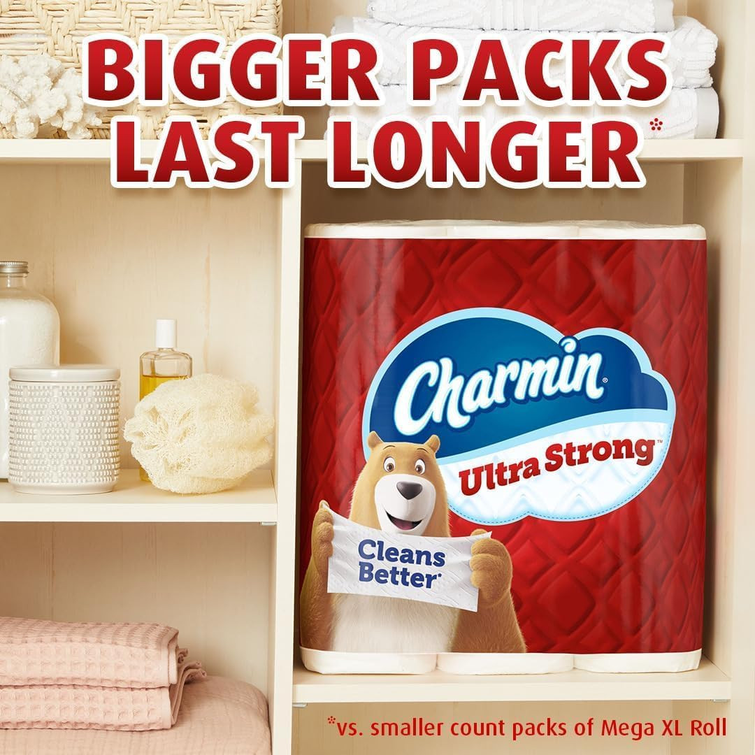 Ultra Strong Clean Touch Toilet Paper, 24 Family Mega Rolls = 120 Regular Rolls