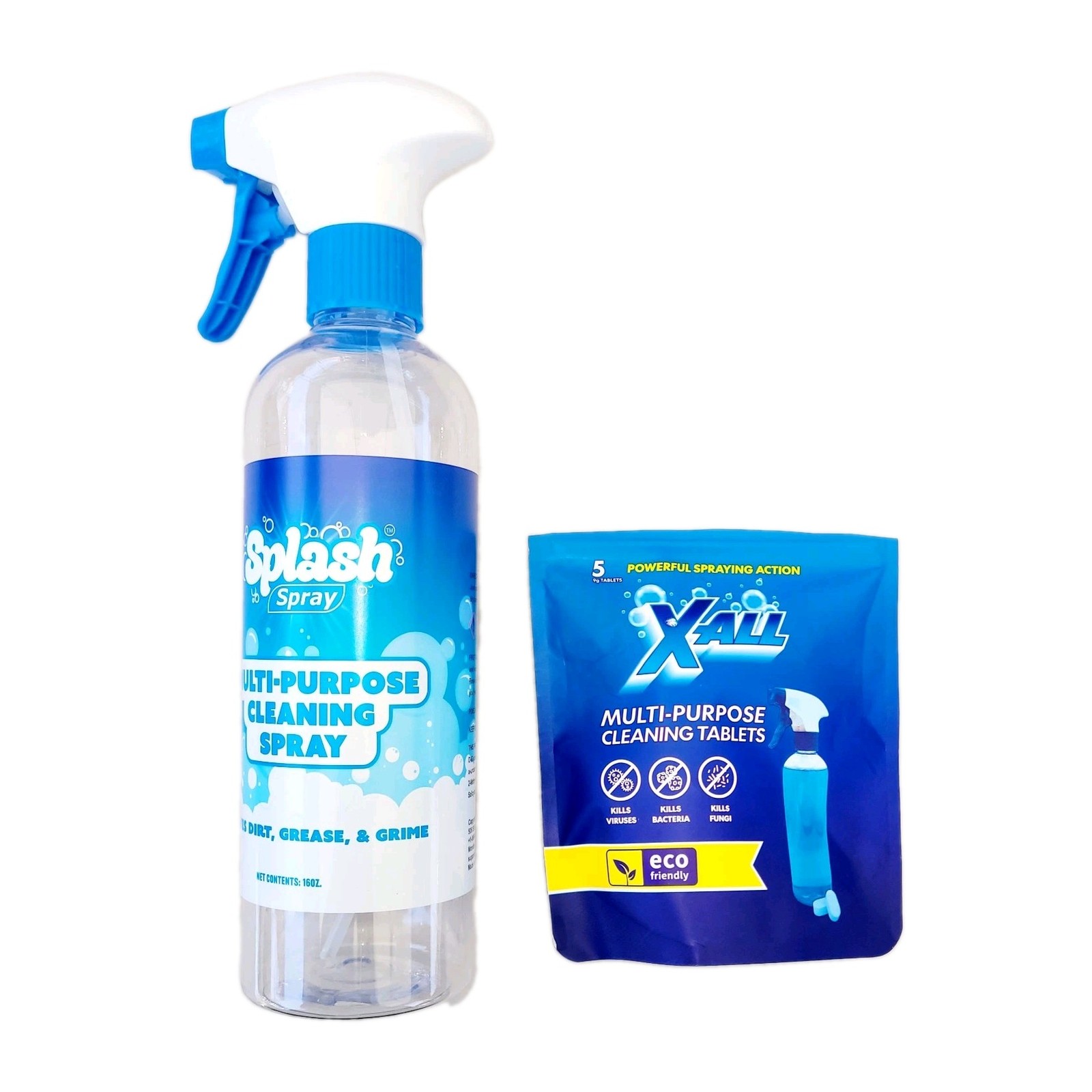 X-ALL Multi-Purpose Cleaner – Spray Bottle and 5x Cleaning Tablets