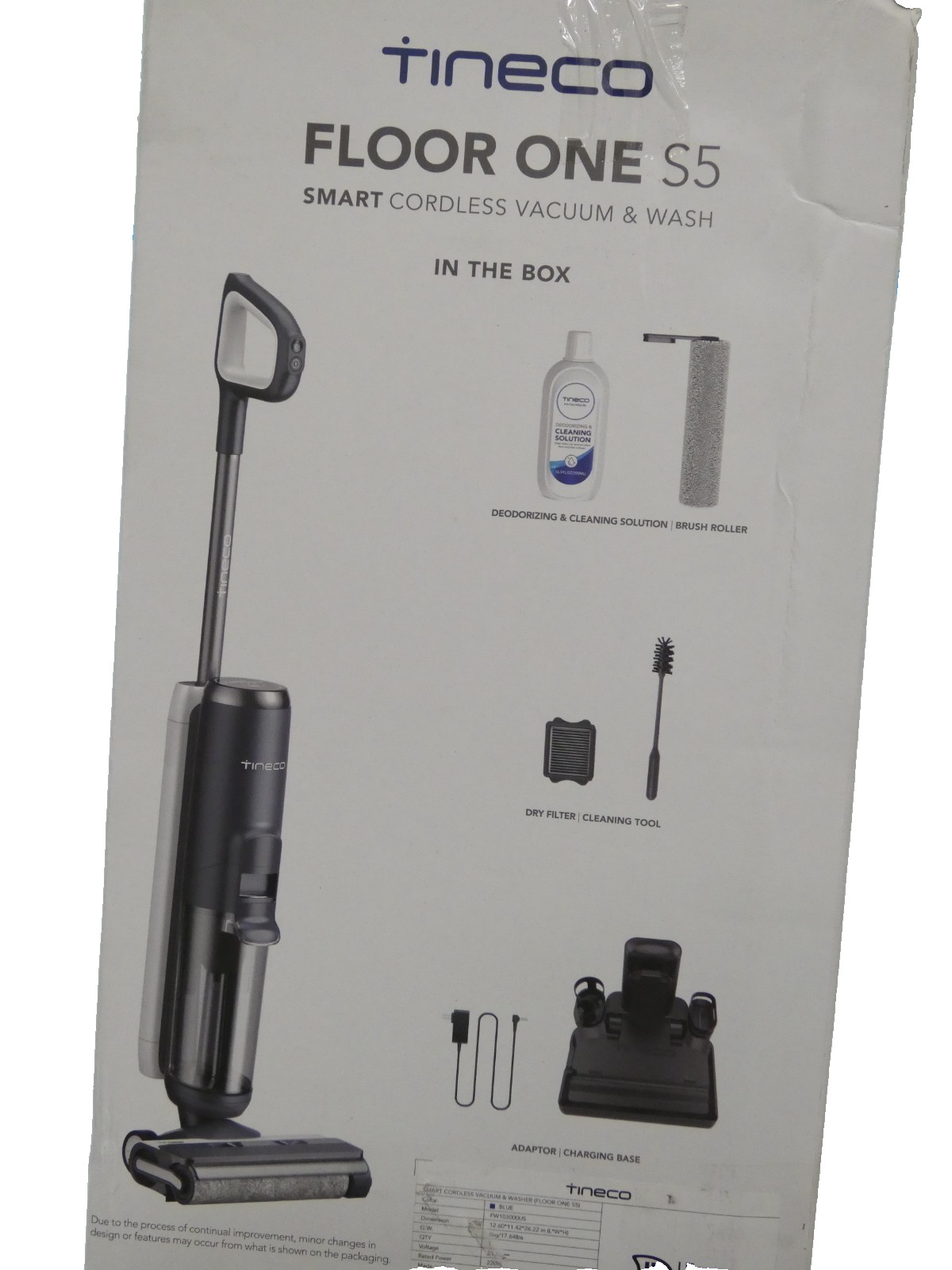 Tineco Floor One S5 Smart Cordless Vacuum & Washer Blue | New | Open Box