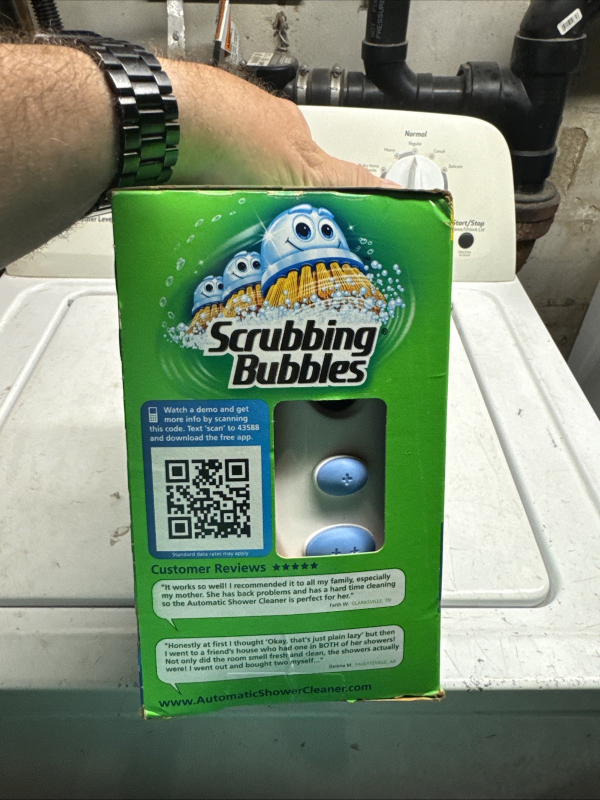 Scrubbing Bubbles Automatic Shower Cleaner Kit Missing 1 Refill. Opened Box