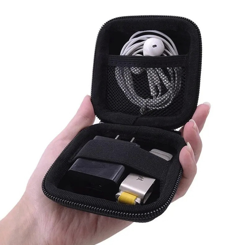 1pc Portable Cable Organizer Bag Earphone Charger Storage Case – NEW