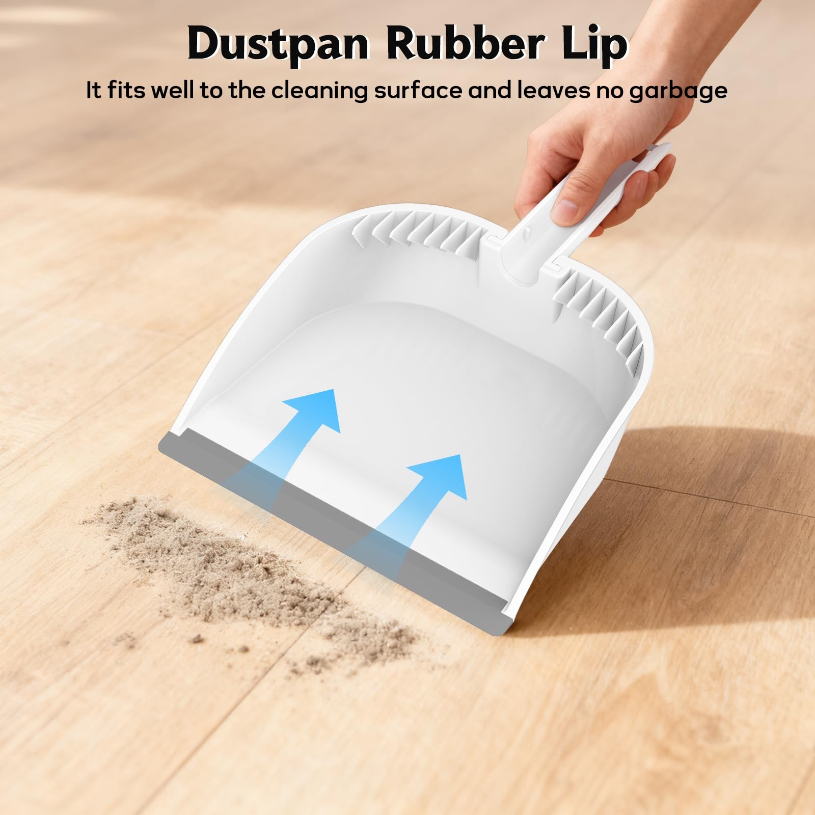 SetSail Small Dustpan and Brush Set Nesting Snap On Handheld Broom and Dust Pan
