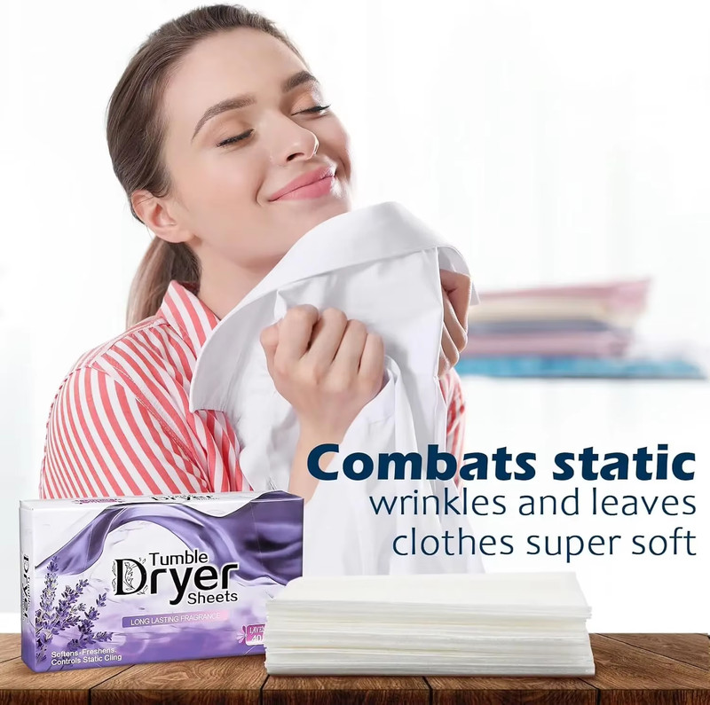 Dryer Sheets Bulk Natural Fabric Softener Sheets Plant Lavender Laundry Softener
