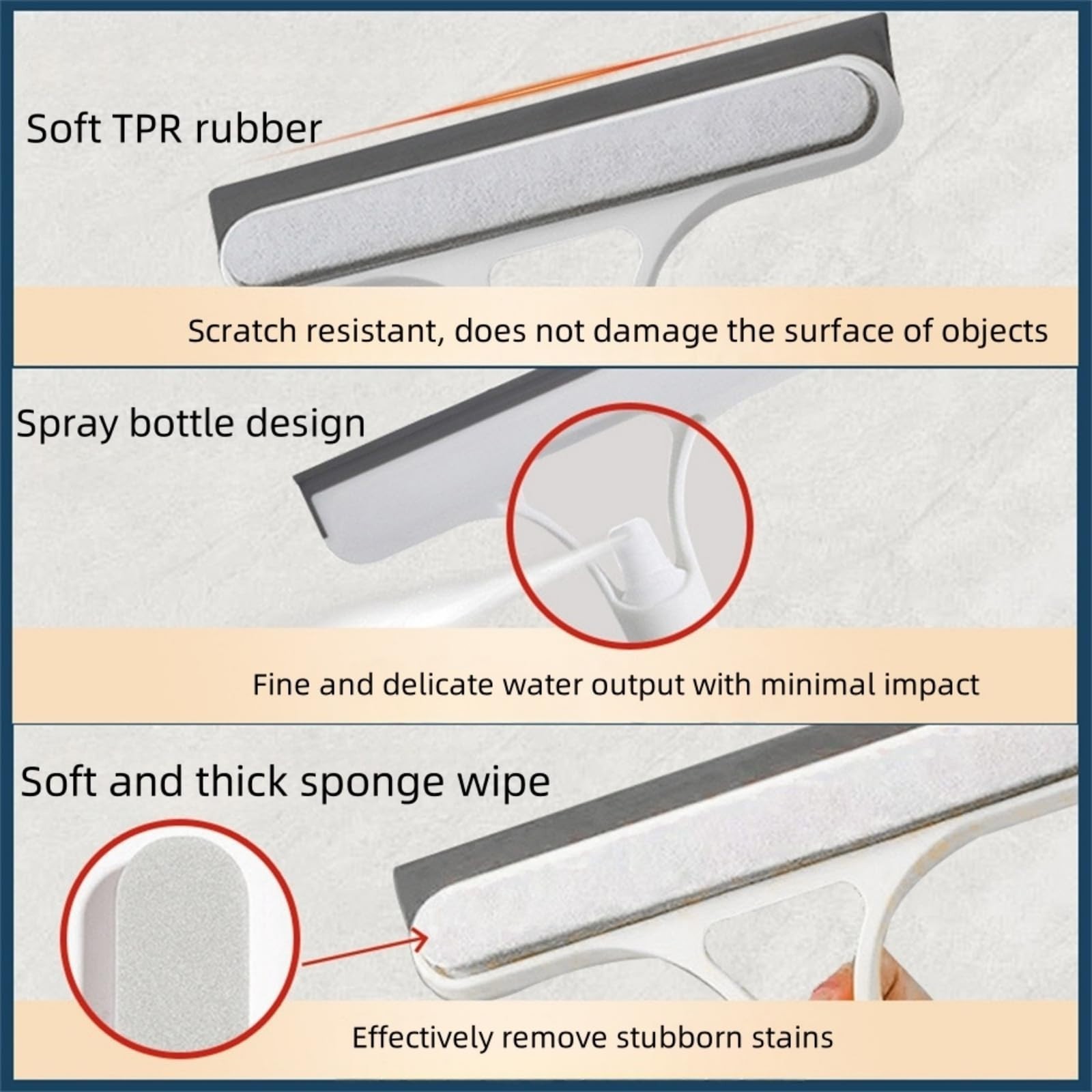 3-in-1 Window Cleaning Multi-Tool, Glass Hanging Knife with Spray