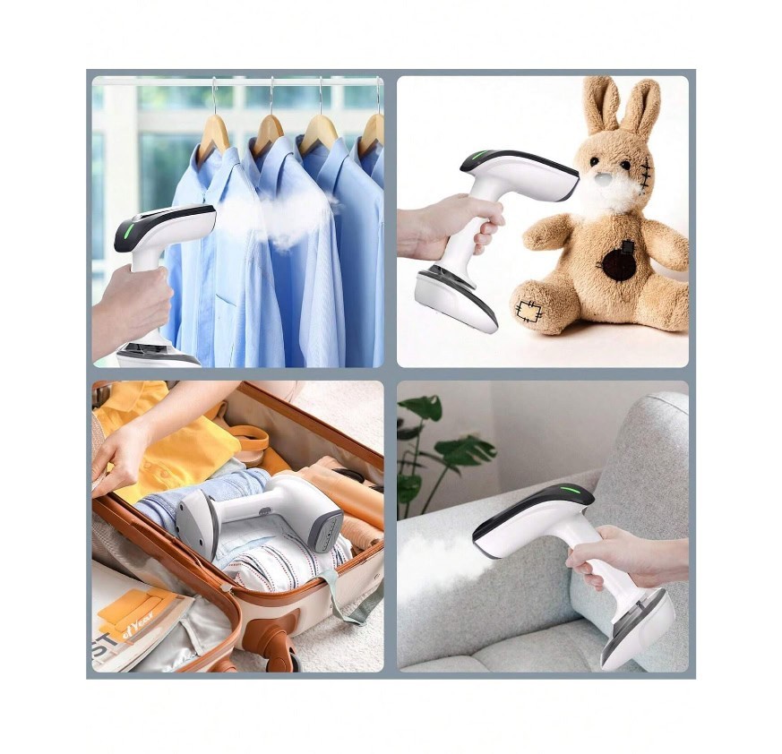 1300W Handheld Garment Steamer 300ml 2 in 1 Steam Iron 120V Clothes