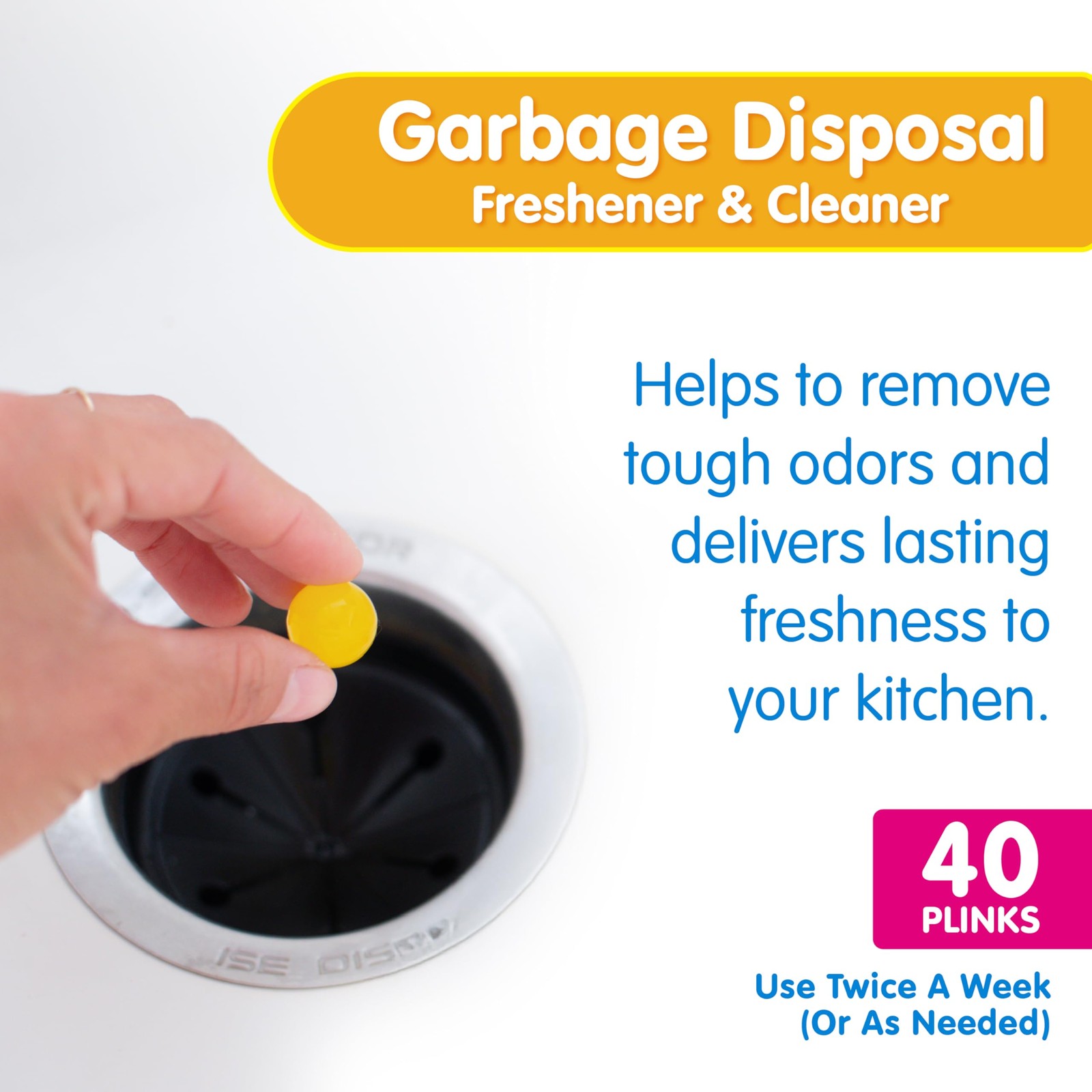 Plink Garbage Disposal Cleaner, Freshener & Odor Removing Balls, Easy to Use,…