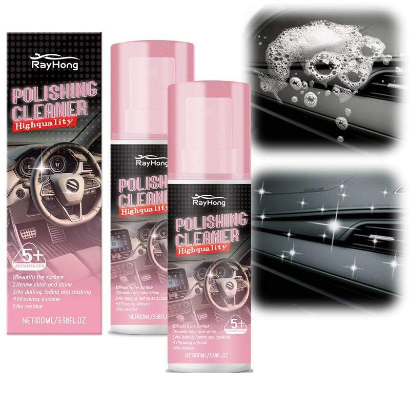 3x Polishing Cleaner Cars Interior Car Interior Detailer & Cleaner 100ml