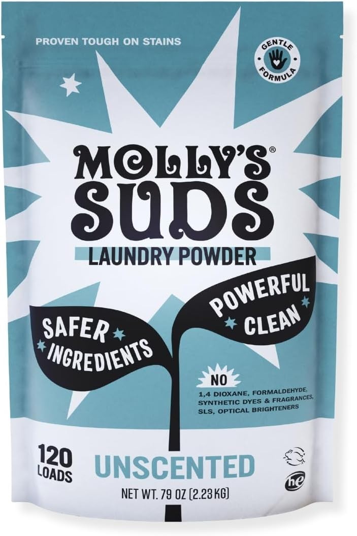 Molly’s Suds Laundry Detergent Powder 120 Loads | Clean & Gentle | Pick Scent