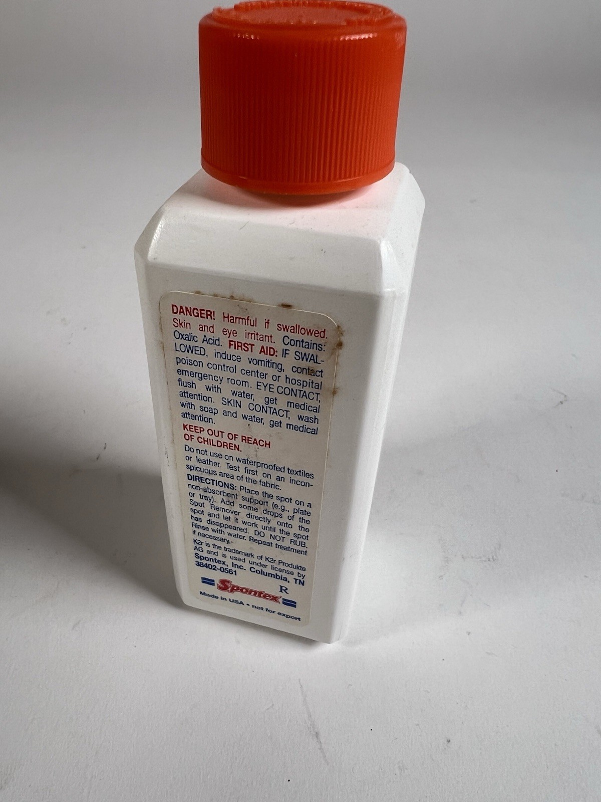 Spontex K2R Rust Spot Remover 3.35 fl. oz. – Made In USA