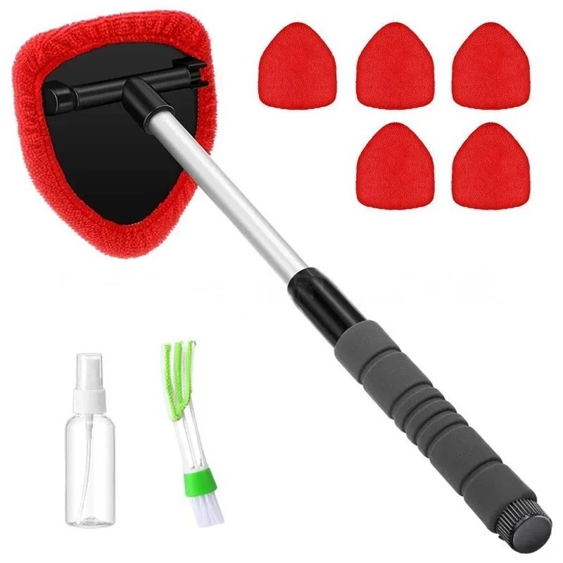 Windshield Cleaning Tool Kit Car Window Glass Wiper Cleaner Extendable Brush Pad