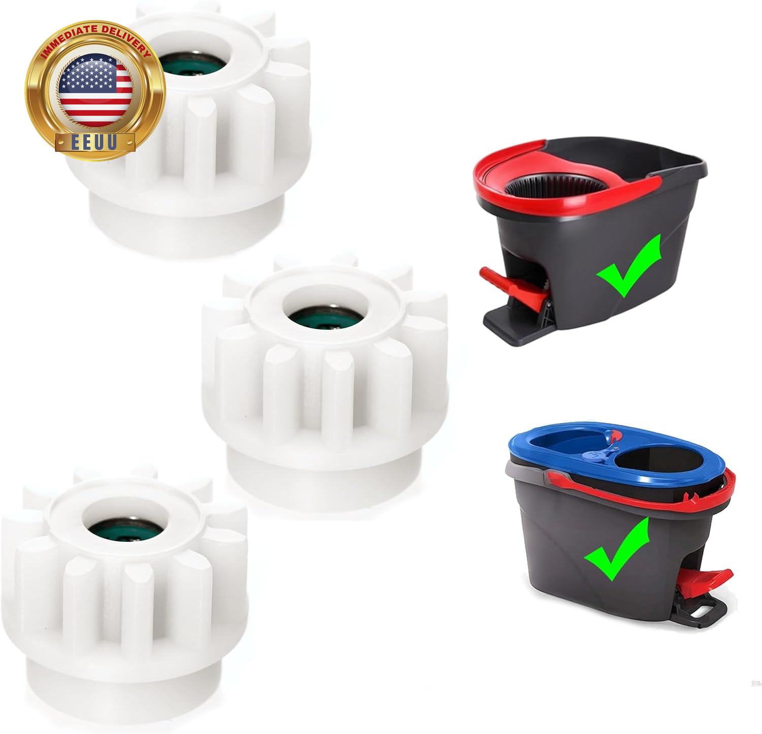 3 Pack Pedal Bearing Replacement for Ocedar Mop Bucket – Easy Fix for 90% Rotati