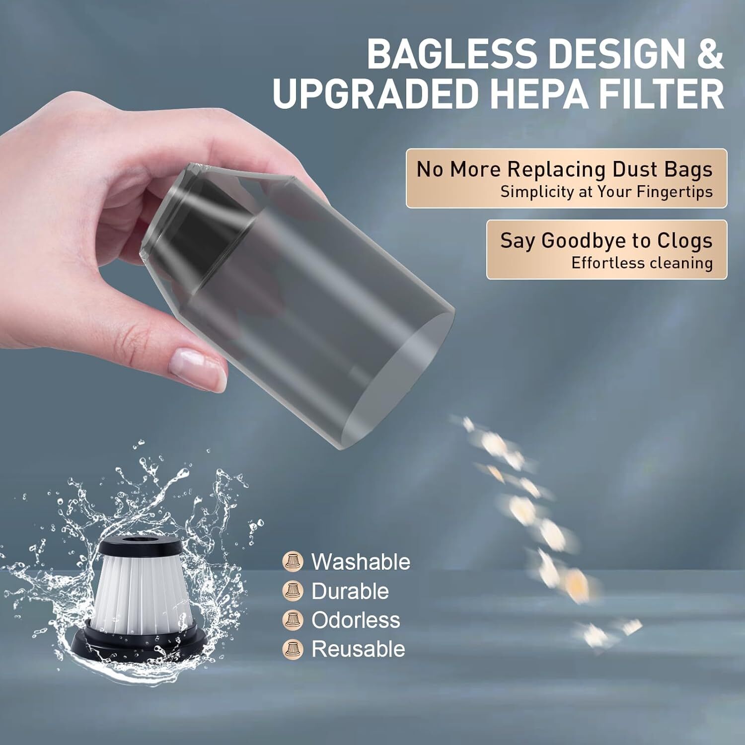 3 in 1 Car Vacuum Cleaner 95000PA Air Blower Wireless Handheld Rechargeable Mini