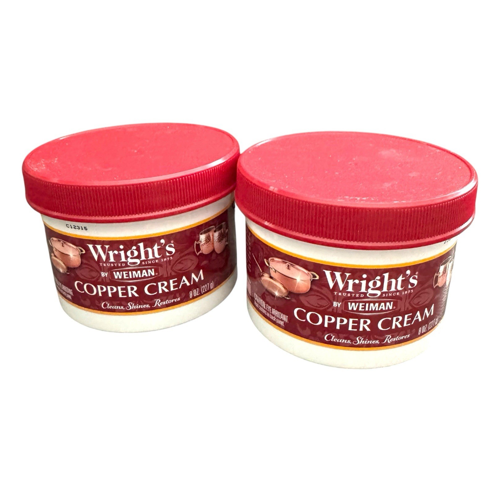 Wright’s by Weiman Copper Cream Polish – 8 oz – NEW – Lot of 2