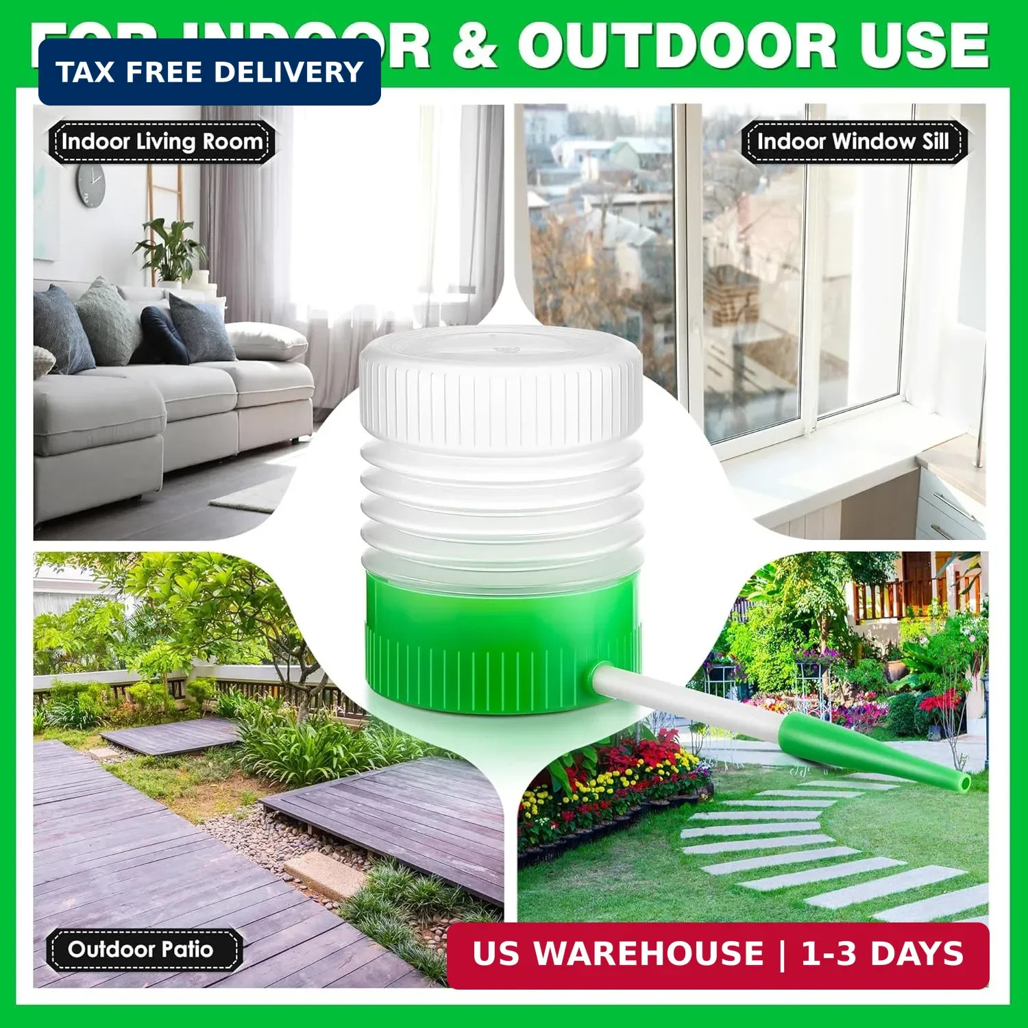 1 Pack Diatomaceous Earth Powder Duster 6in Nozzle Indoor Outdoor Sprayer Set