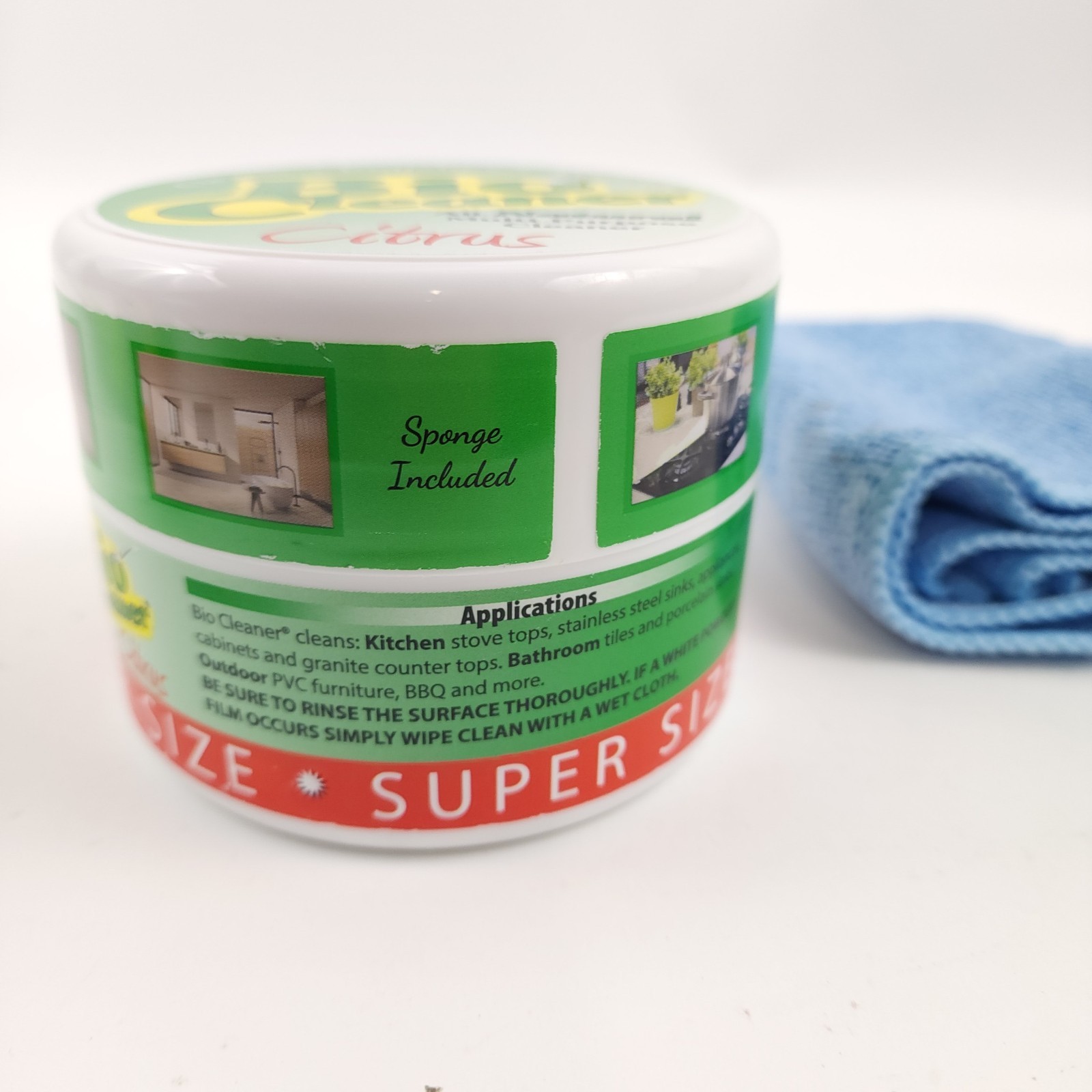 Bio Cleaner 17.5oz Cleaning Clay w/ Towel and Sponges Citrus