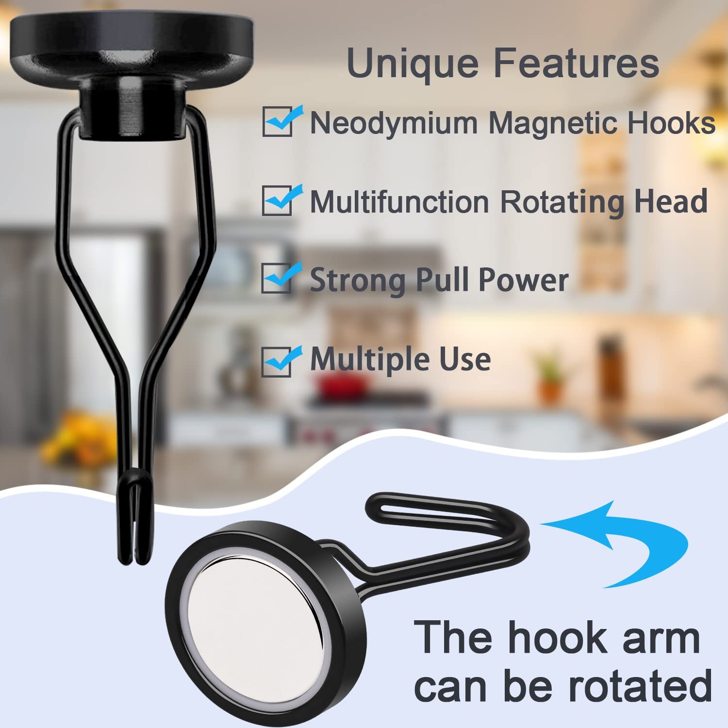 110 Lbs Magnetic Hooks Heavy Duty For Cruise Cabins Refrigerator Fridge Hanging