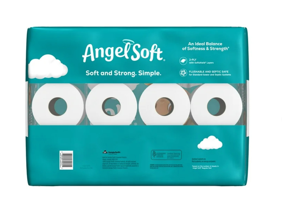 Angel Soft 2-Ply Toilet Paper 36 Mega Rolls 320 Sheets Per Roll Soft Bath Tissue