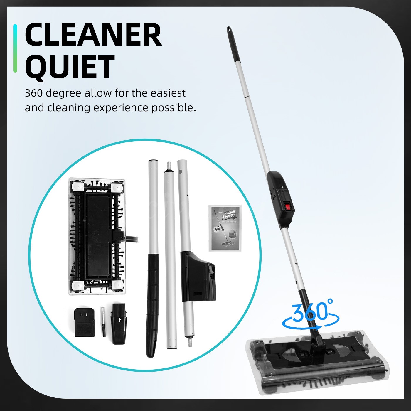 Vacuum Cleaner Cordless floor sweeper rechargeable manual floor & carpet sweeper