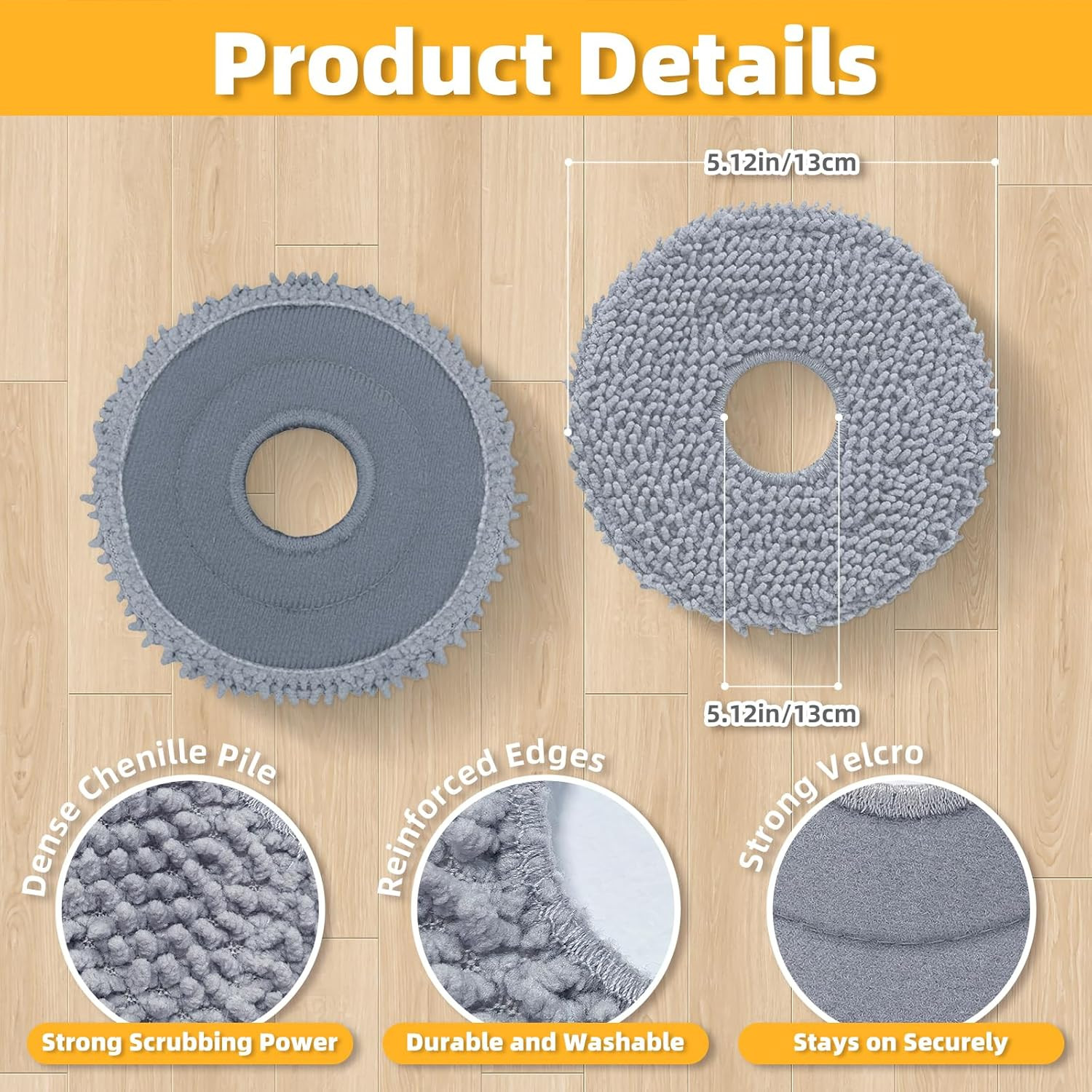 8 Pack Mop Pads for Roborock QV 35A Saros 10R Q Revo Qrevo Pro