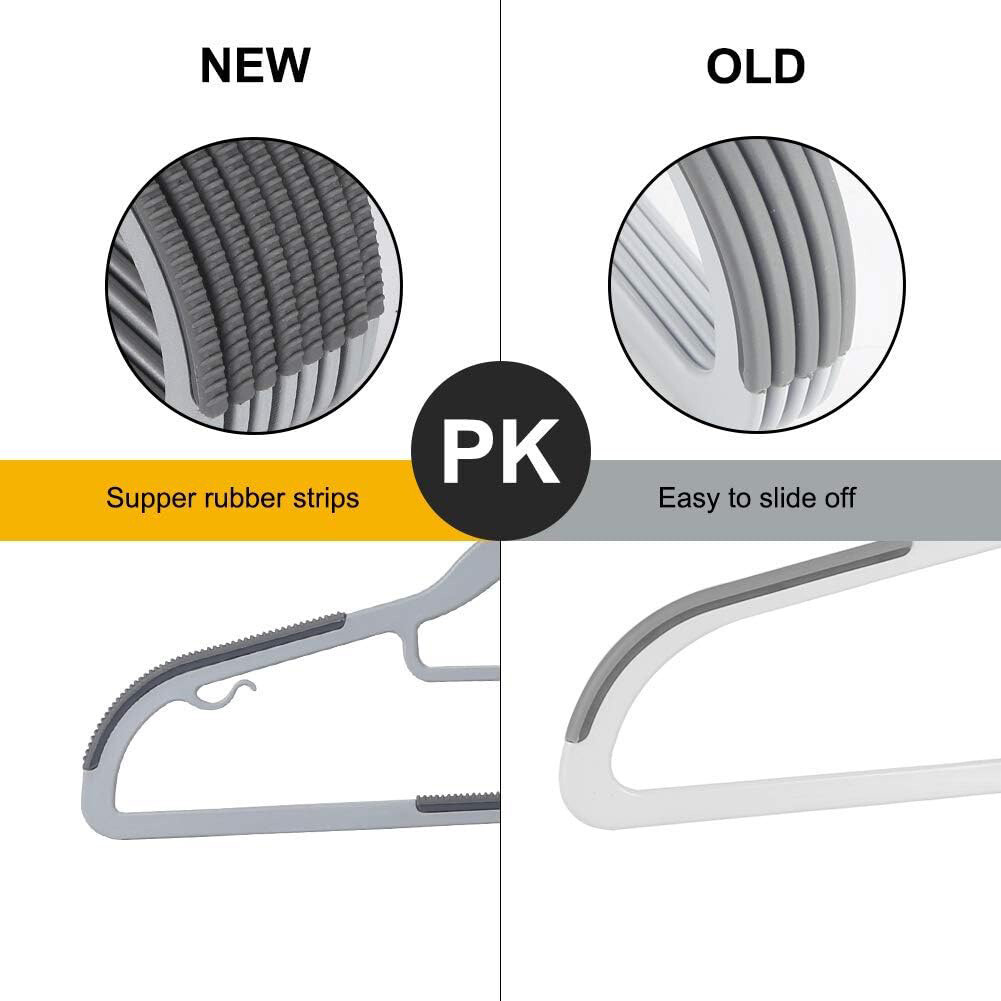 Durable Plastic Hangers Non Slip for Clothes Coat Heavy Duty 360° Swivel Hook