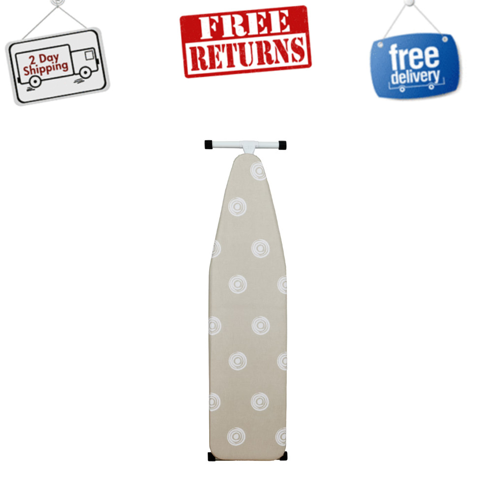 Mainstays T-Leg Ironing Board with Pad and Cover – 53″ x 14″, Adjustable Height