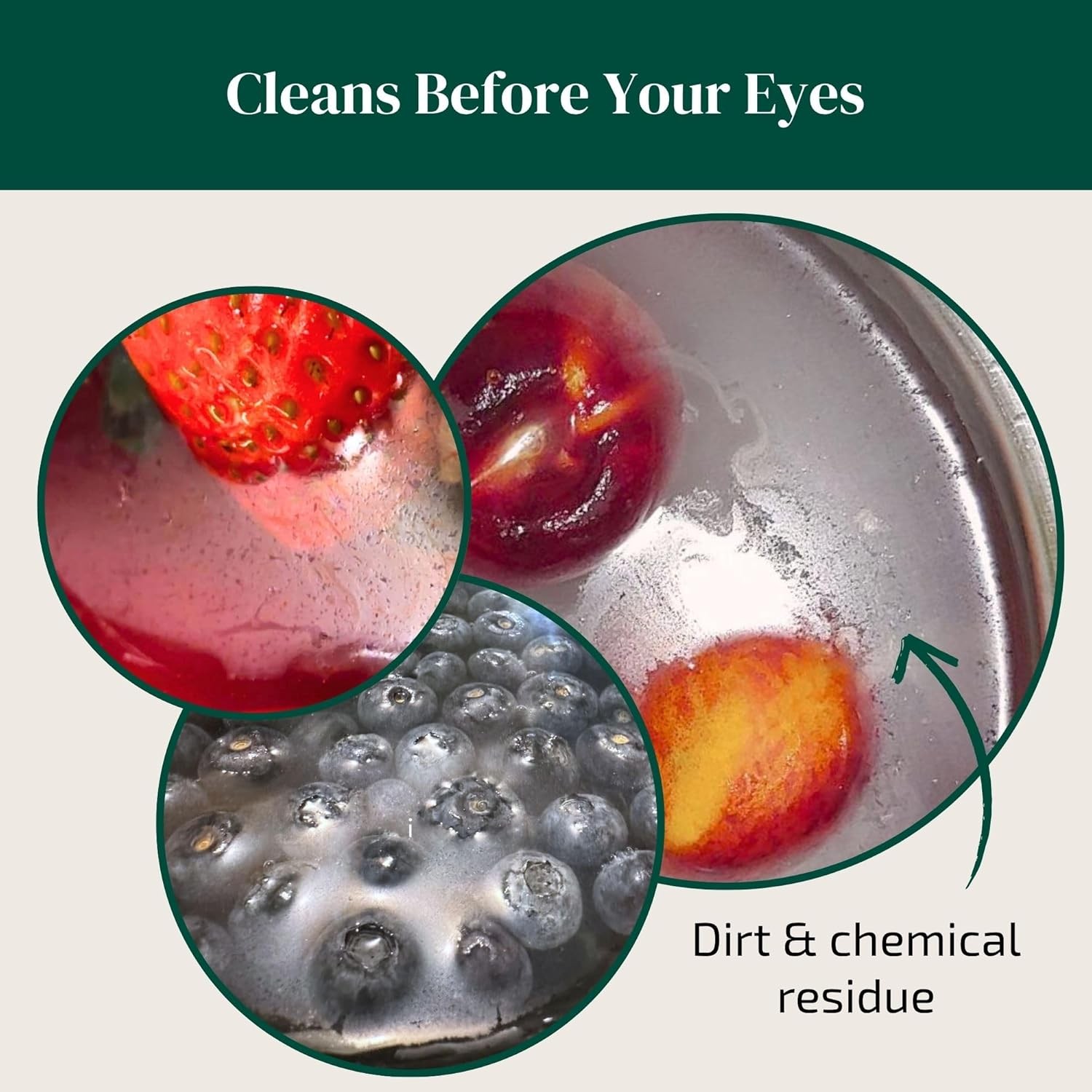 Fruit and Vegetable Wash Powder – Produce Cleaner – Removes Dirt & Residue – 4.2