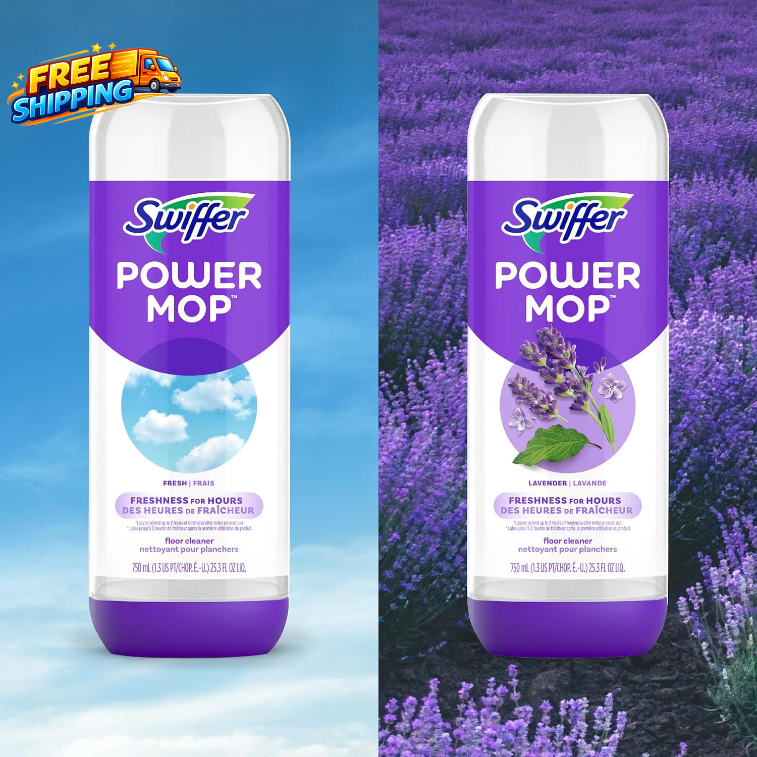 Powermop Liquid Floor Cleaner Refills Solution for Power Mop Fresh Scent 2 Count