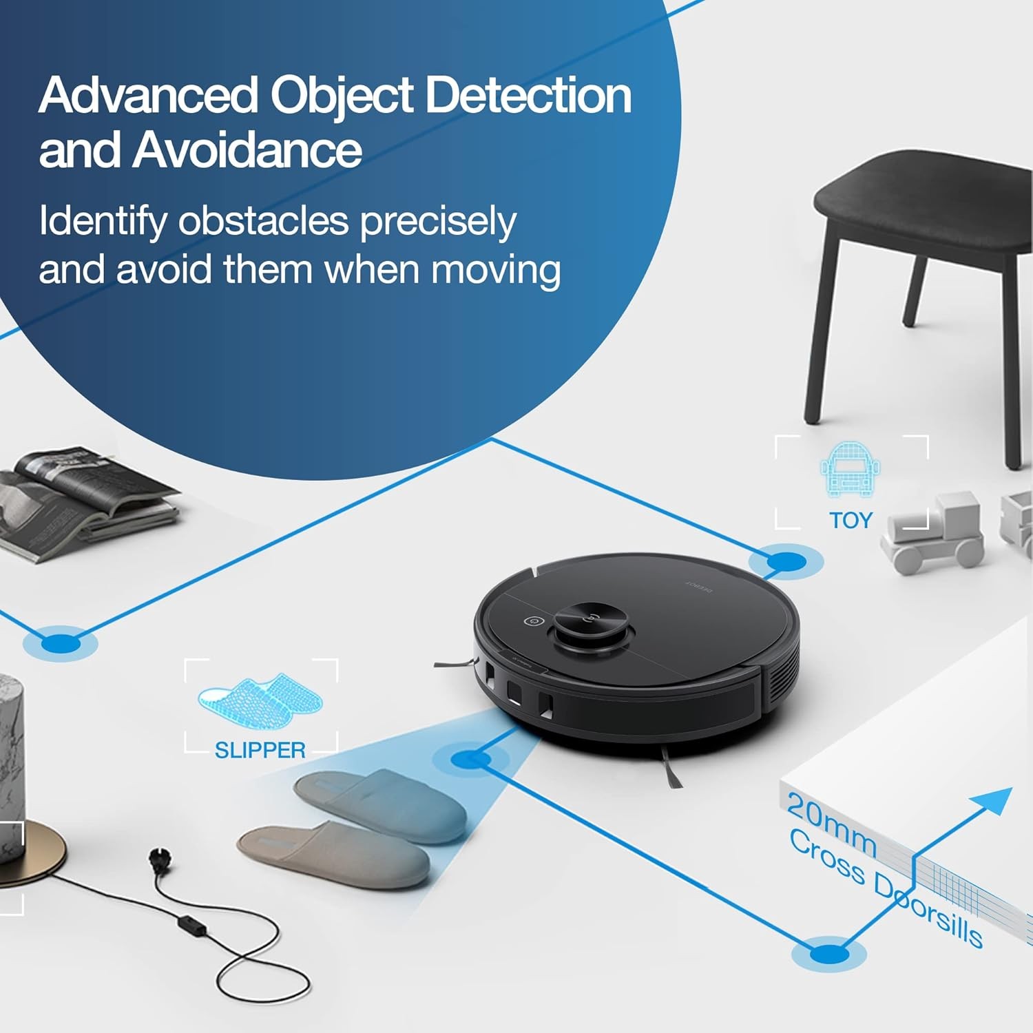 ECOVACS Deebot N8 Pro+ Robot Vacuum Mop Self Empty Station 2600Pa LiDAR Mapping