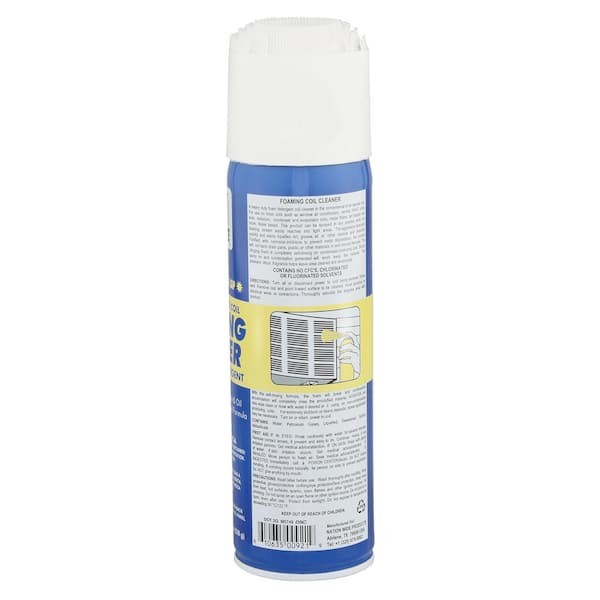Foaming Air Conditioner Coil Cleaner No Rinse Formula AC Evaporator Cleaner 19oz