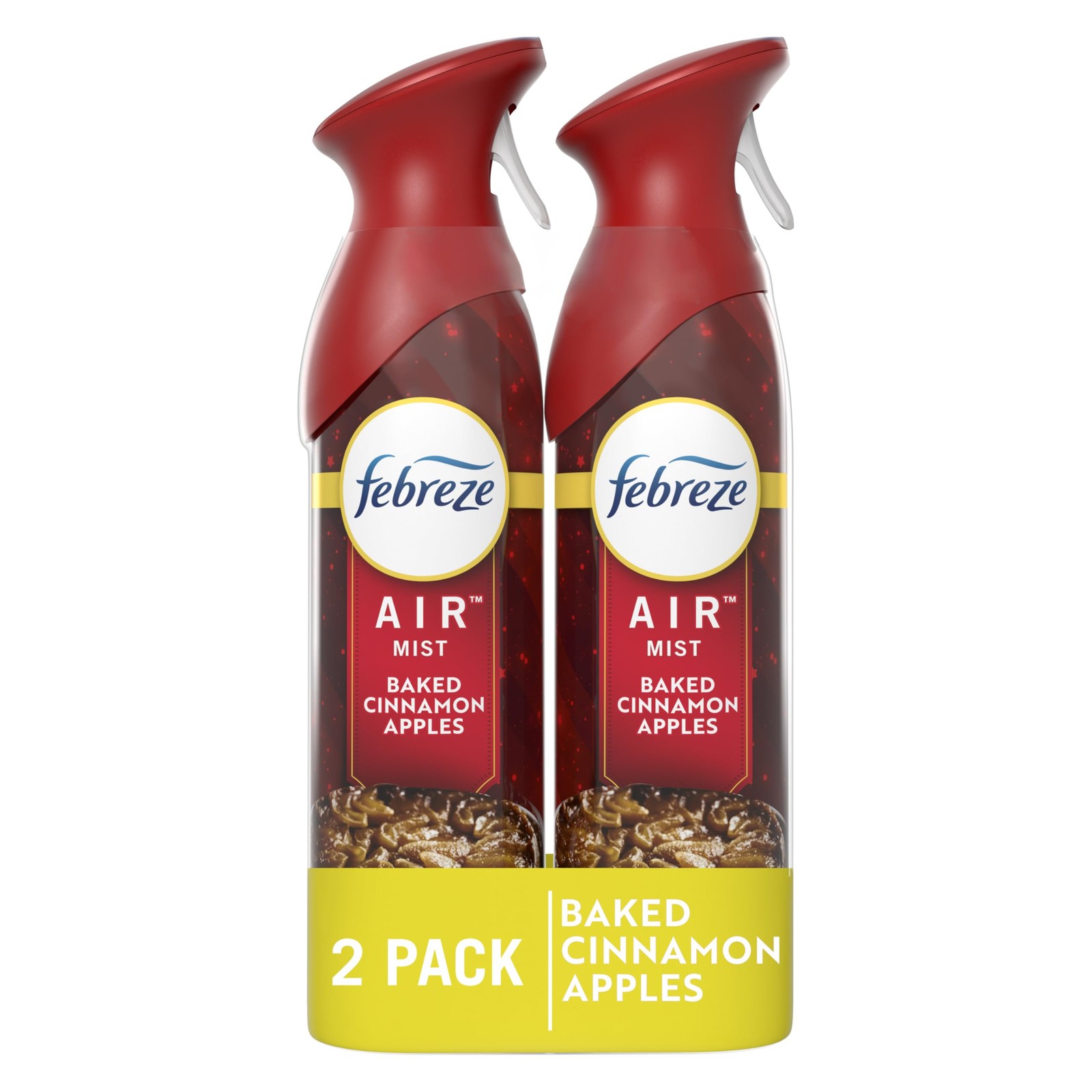 Cinnamon Apple Air Freshener Spray Odor Eliminator Home Bathroom Aerosol 2pk Box
