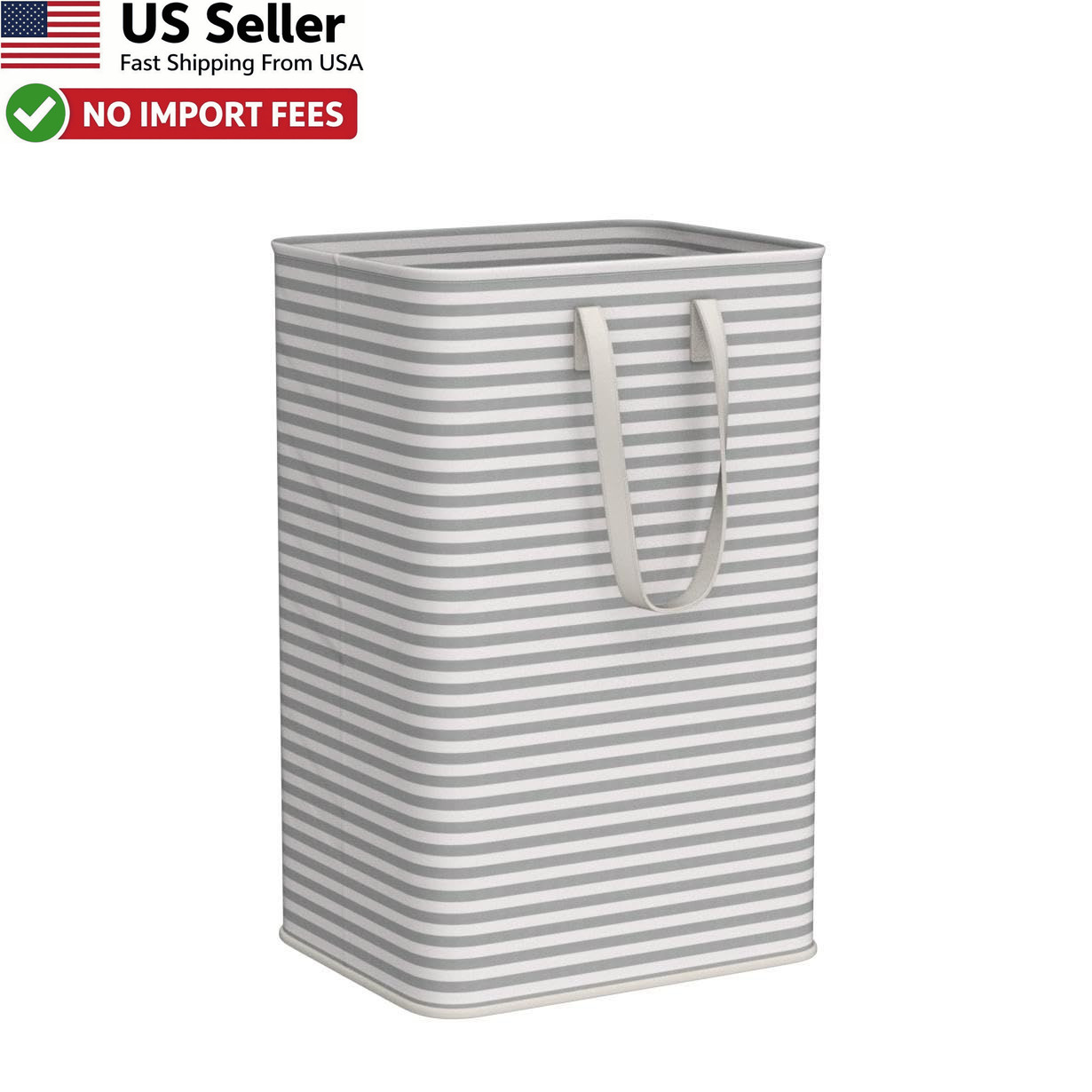 Lifewit 2 Pack Laundry Basket 80L Collapsible Freestanding Hamper Grey FROM USA