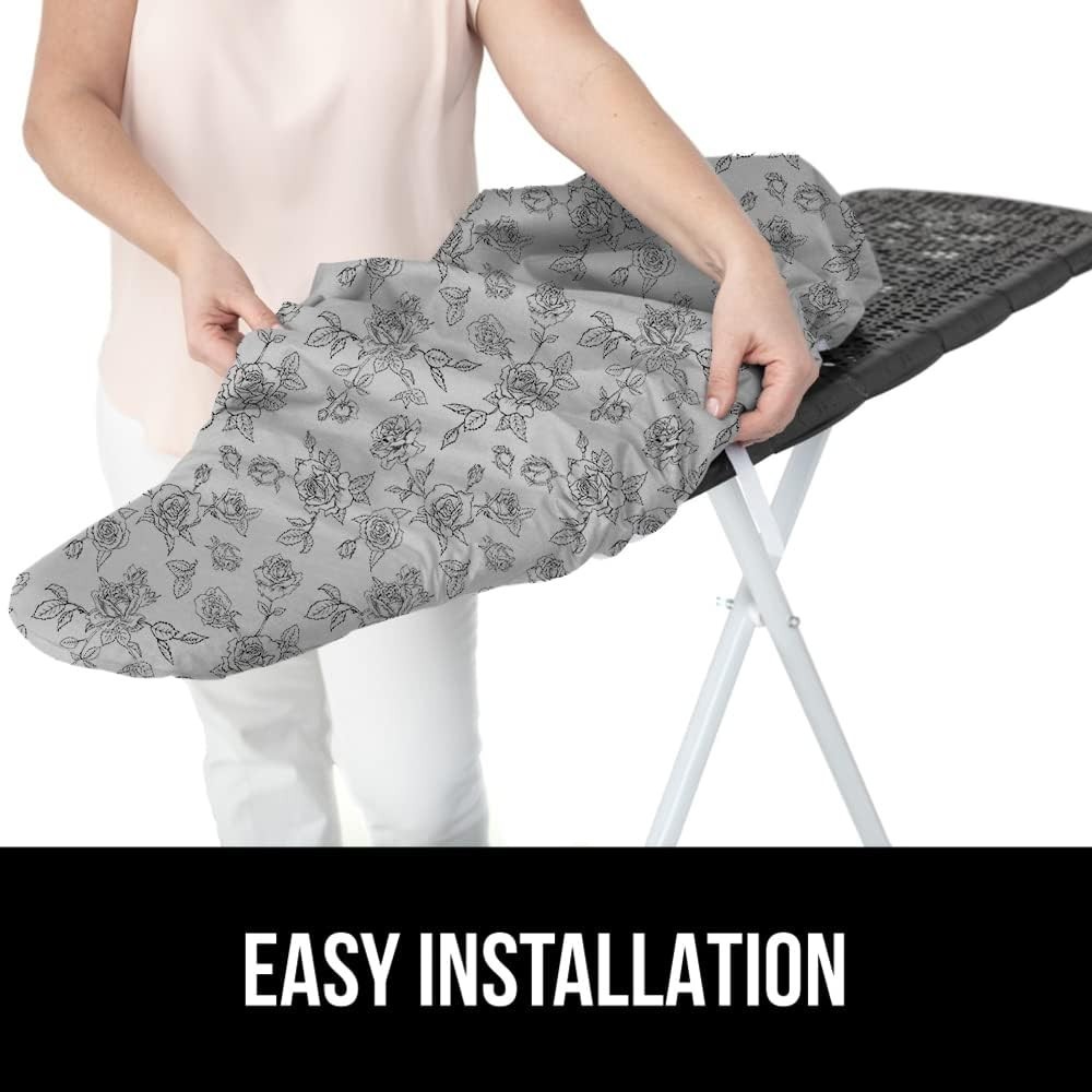Scorch Resistant Ironing Board Cover with Strong Bungee Elastic – Floral