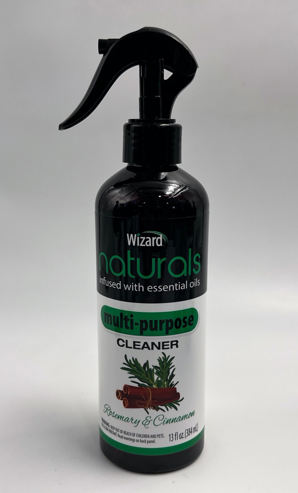 12 Wizard Naturals All Purpose Spray Cleaner Rosemary Cinnamon 13oz. 384ml.