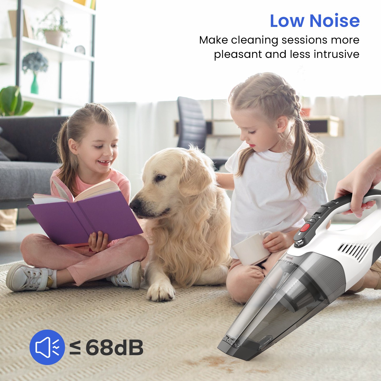 Home Handheld Cordless Vacuum Cleaner 12KPA Portable 120W HEPA Filter Car Pet