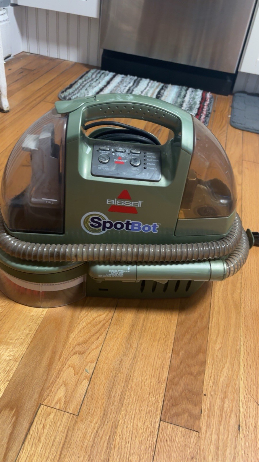 BISSELL SpotBot Compact Portable Corded Carpet Cleaner Spot Cleaner Green/Gray