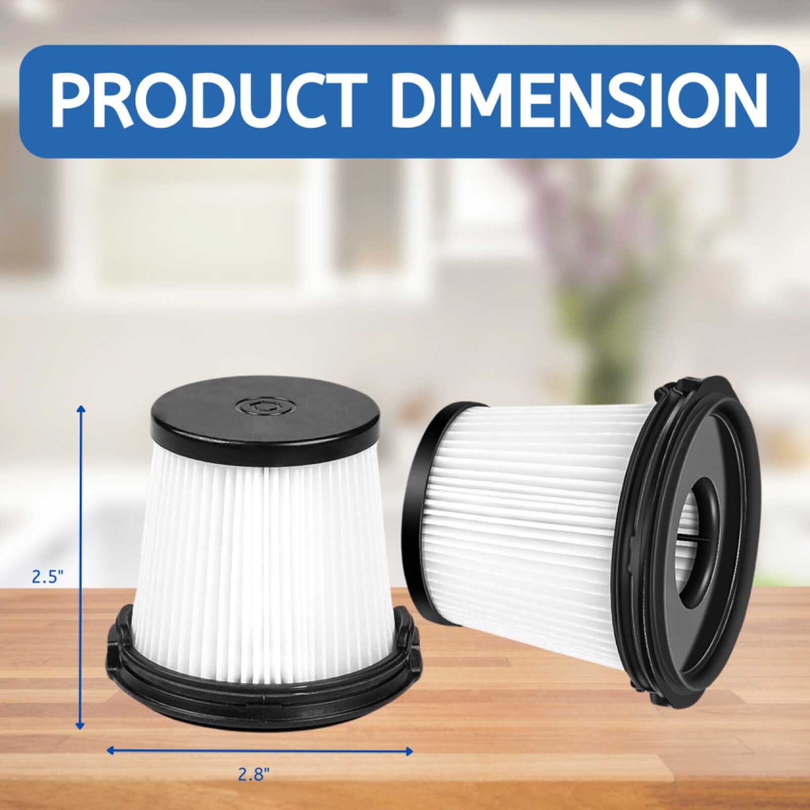 Nispira XPRFIW1000 Replacement Filter For Shark Cordless Stick Vacuum , 4 Pack